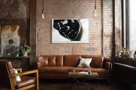 Paul Sinus Wandbild 120x80cm abstraktes Porträt schwarze Flüssigkeit moderne Fotokunst dramatische Kontraste geheimnisvolle Atmosphäre großes Kunstbild moderne