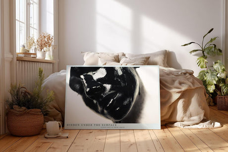 Paul Sinus Wandbild 120x80cm abstraktes Porträt schwarze Flüssigkeit moderne Fotokunst dramatische Kontraste geheimnisvolle Atmosphäre großes Kunstbild moderne