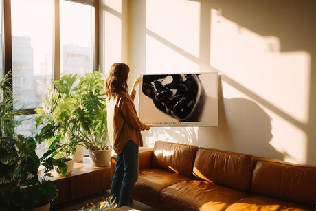 Paul Sinus Wandbild 120x80cm abstraktes Porträt schwarze Flüssigkeit moderne Fotokunst dramatische Kontraste geheimnisvolle Atmosphäre großes Kunstbild moderne
