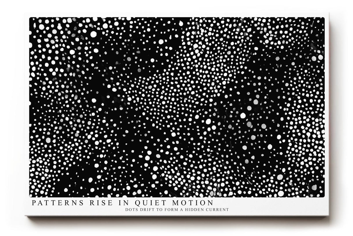 Paul Sinus Wandbild 120x80cm Abstraktes Punktmuster Schwarz Weiss moderne grafische Kunst