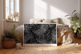 Paul Sinus Wandbild 120x80cm Abstraktes Punktmuster Schwarz Weiss moderne grafische Kunst