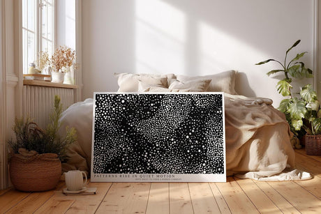 Paul Sinus Wandbild 120x80cm Abstraktes Punktmuster Schwarz Weiss moderne grafische Kunst
