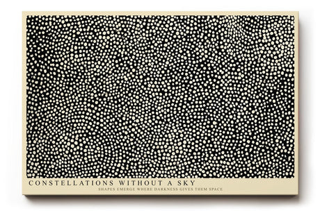 Paul Sinus Wandbild 120x80cm Abstraktes Sternenpunkt Muster Schwarz Weiss moderne grafische Kunst
