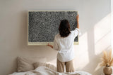 Paul Sinus Wandbild 120x80cm Abstraktes Sternenpunkt Muster Schwarz Weiss moderne grafische Kunst