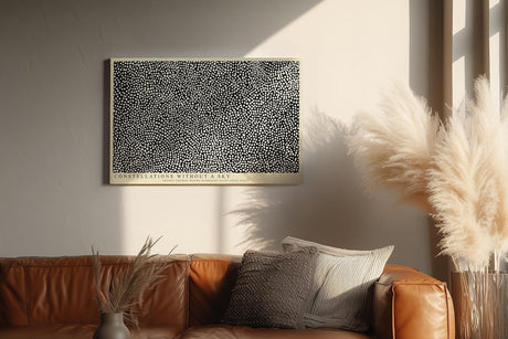 Paul Sinus Wandbild 120x80cm Abstraktes Sternenpunkt Muster Schwarz Weiss moderne grafische Kunst
