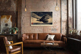 Paul Sinus Wandbild 120x80cm Adler unter Sternenhimmel Japanische Kunst Schwarz Gold Wanddekoration Wohnzimmer