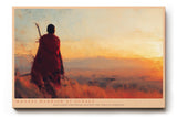 Paul Sinus Wandbild 120x80cm Afrikanische Landschaft Maasai Krieger Sonnenuntergang Natur Kunst Wanddekoration Wohnzimmer Schlafzimmer