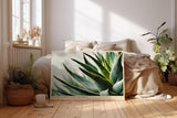 Paul Sinus Wandbild 120x80cm Agave Pflanze Makrofotografie gruene Sukkulente moderne Naturkunst stilvolle botanische Wanddekoration fuer Wohnzimmer Büro