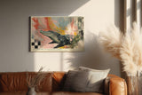 Paul Sinus Wandbild 120x80cm Alligator in Painted Light modernes Tierkunst Motiv mit Krokodil abstrakte Natur Poster für Wohnzimmer Büro
