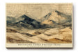 Paul Sinus Wandbild 120x80cm Alpen Landschaft Aquarell Vintage Bergkunst mit handschriftlicher Karte