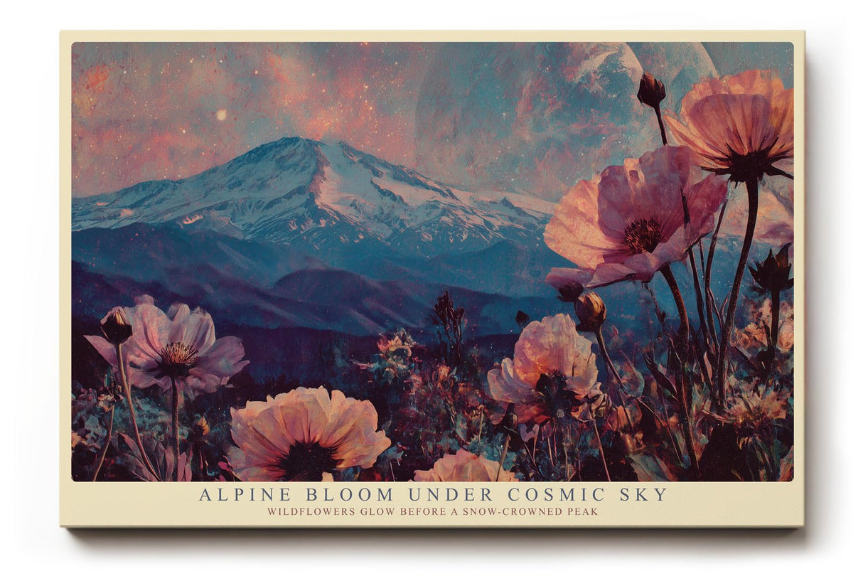 Paul Sinus Wandbild 120x80cm Alpen Landschaft Blumen Berg Natur Kunst Wanddekoration Wohnzimmer Schlafzimmer