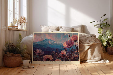 Paul Sinus Wandbild 120x80cm Alpen Landschaft Blumen Berg Natur Kunst Wanddekoration Wohnzimmer Schlafzimmer