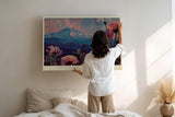 Paul Sinus Wandbild 120x80cm Alpen Landschaft Blumen Berg Natur Kunst Wanddekoration Wohnzimmer Schlafzimmer