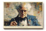 Paul Sinus Wandbild 120x80cm Alter Denker am Schreibtisch – Künstlerisches Porträt eines Gelehrten im klassischen Stil für stilvolle Räume