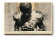 Paul Sinus Wandbild 120x80cm American Football Spieler Sport Kunstmotiv Kraftvolle Athleten Darstellung in moderner monochromer Malerei