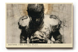 Paul Sinus Wandbild 120x80cm American Football Spieler Sport Kunstmotiv Kraftvolle Athleten Darstellung in moderner monochromer Malerei