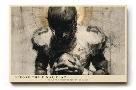 Paul Sinus Wandbild 120x80cm American Football Spieler Sport Kunstmotiv Kraftvolle Athleten Darstellung in moderner monochromer Malerei