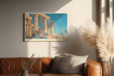 Paul Sinus Wandbild 120x80cm Antike Saeulen Athen Architektur Kunstmotiv Klassische Tempelruinen in warmem Licht