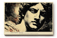 Paul Sinus Wandbild 120x80cm Antike Statue Portrait Moderne Klassische Kunst in Schwarz Gold für Wohnzimmer Büro Flur
