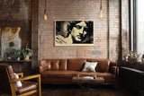 Paul Sinus Wandbild 120x80cm Antike Statue Portrait Moderne Klassische Kunst in Schwarz Gold für Wohnzimmer Büro Flur