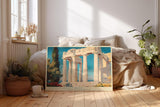 Paul Sinus Wandbild 120x80cm Antiker Tempel Griechenland Architektur LeinWandbild 120x80cm Klassische Säulen Wanddekoration