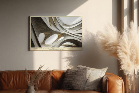 Paul Sinus Wandbild 120x80cm Arches in Quiet Light abstrakte Architektur Bögen beige moderne Kunst Poster stilvolle Wanddekoration für Wohnzimmer Büro