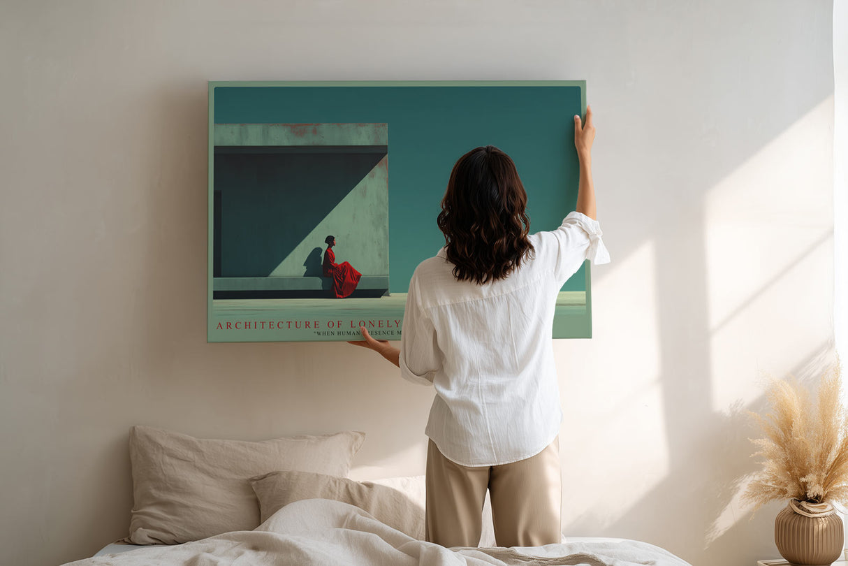 Paul Sinus Wandbild Architecture of Lonely Elegance – Minimalismus zwischen Mensch und Raum