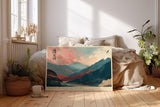 Paul Sinus Wandbild 120x80cm Asiatische Berglandschaft traditionelle Kunst moderne Landschaft Illustration Wanddekoration Wohnzimmer Schlafzimmer