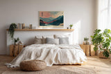 Paul Sinus Wandbild 120x80cm Asiatische Berglandschaft traditionelle Kunst moderne Landschaft Illustration Wanddekoration Wohnzimmer Schlafzimmer