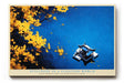 Paul Sinus Wandbild 120x80cm asiatischer Pavillon auf Wasser ruhige Herbstlandschaft Zen Kunst stilvolle Wanddekoration fuer Wohnzimmer Büro