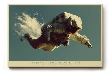 Paul Sinus Wandbild 120x80cm Astronaut im freien Fall moderne Space Kunst futuristische Wanddekoration