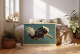 Paul Sinus Wandbild 120x80cm Astronaut im freien Fall moderne Space Kunst futuristische Wanddekoration