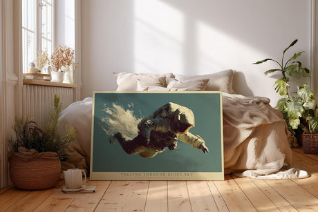 Paul Sinus Wandbild 120x80cm Astronaut im freien Fall moderne Space Kunst futuristische Wanddekoration