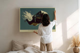Paul Sinus Wandbild 120x80cm Astronaut im freien Fall moderne Space Kunst futuristische Wanddekoration