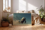 Paul Sinus Wandbild 120x80cm Astronaut im freien Flug moderne Space Fotokunst futuristische Wanddekoration