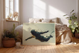 Paul Sinus Wandbild 120x80cm Astronaut im freien Flug moderne Space Kunst futuristische Weltraum Wanddekoration