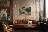 Paul Sinus Wandbild 120x80cm Astronaut im Weltraum Planet kosmische Landschaft Science Fiction Kunstbild moderne Weltraum Wanddekoration fuer Wohnzimmer Büro