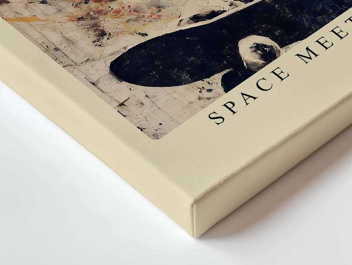 Paul Sinus Wandbild 120x80cm Astronaut Skateboard Street Art modern urban Weltraum Kunst Kunstdruck grosses Wandbild 120x80cm kreative Wanddekoration fuer Wohnzimmer Jugendzimmer Büro