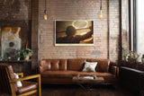 Paul Sinus Wandbild 120x80cm Athlet Training Kraftsport Fitness Motivation Fotokunst warmes Licht moderner Kunstdruck Wanddekoration für Wohnzimmer Fitnessraum Büro