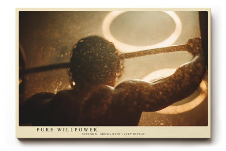 Paul Sinus Wandbild 120x80cm Athlet Training Kraftsport Fitness Motivation Fotokunst warmes Licht moderner Kunstdruck Wanddekoration für Wohnzimmer Fitnessraum Büro