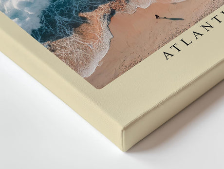 Paul Sinus Wandbild 120x80cm Atlantik Wellen Strand Luftaufnahme Natur Landschaft Kunstmotiv mit Meeresbewegung