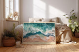Paul Sinus Wandbild 120x80cm Atlantik Wellen Strand Luftaufnahme Natur Landschaft Kunstmotiv mit Meeresbewegung