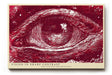 Paul Sinus Wandbild 120x80cm Auge Abstrakte Kunst Grafikmotiv Starkes Linienmotiv in Rot Weiss mit moderner Illustration