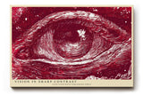 Paul Sinus Wandbild 120x80cm Auge Abstrakte Kunst Grafikmotiv Starkes Linienmotiv in Rot Weiss mit moderner Illustration