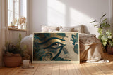 Paul Sinus Wandbild 120x80cm Auge des Horus gold blau aegyptische Symbolkunst Kunstdruck grosses Kunstbild mystische Wanddekoration fuer Wohnzimmer Büro Flur