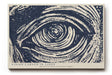 Paul Sinus Wandbild 120x80cm Auge Illustration modern blau weiss grafische Kunst Kunstdruck grosses Kunstbild symbolische Wanddekoration fuer Wohnzimmer Büro Flur