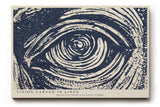 Paul Sinus Wandbild 120x80cm Auge Illustration modern blau weiss grafische Kunst Kunstdruck grosses Kunstbild symbolische Wanddekoration fuer Wohnzimmer Büro Flur