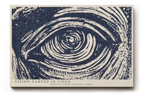 Paul Sinus Wandbild 120x80cm Auge Illustration modern blau weiss grafische Kunst Kunstdruck grosses Kunstbild symbolische Wanddekoration fuer Wohnzimmer Büro Flur