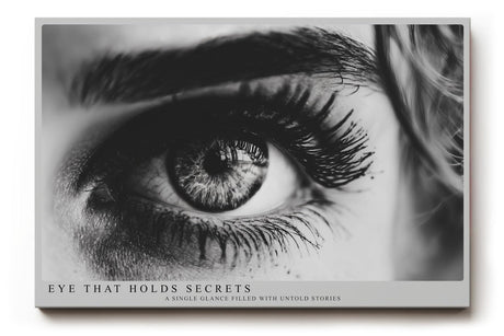 Paul Sinus Wandbild 120x80cm Auge Schwarz Weiss Fotokunst Makro Portrait Kunstmotiv Detailreiche Augenaufnahme mit starker Ausdruckskraft