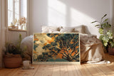Paul Sinus Wandbild 120x80cm Australischer Outback Baum Dramatische Naturkunst mit Wolkenhimmel fuer moderne Wohnräume